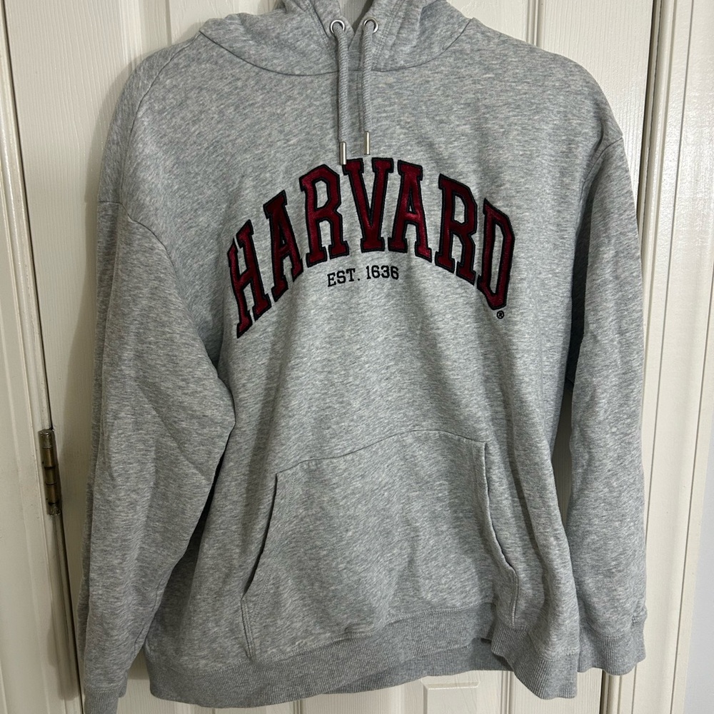 H&M Gray Harvard Hoodie Sweater